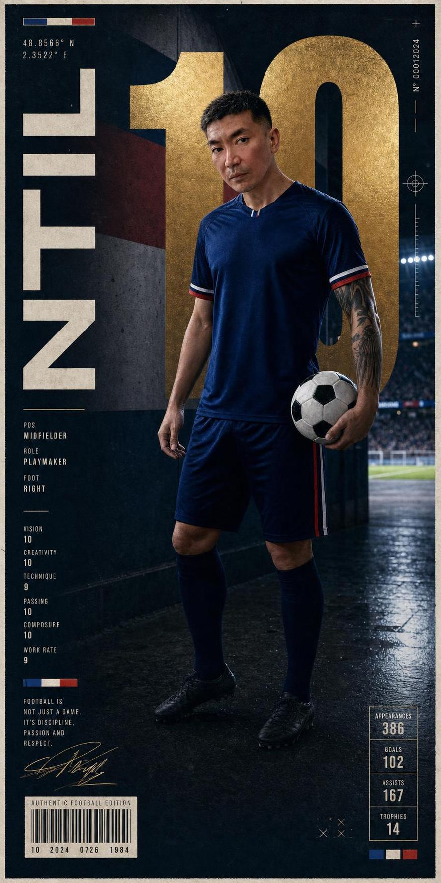 Ntil black football number 10 poster