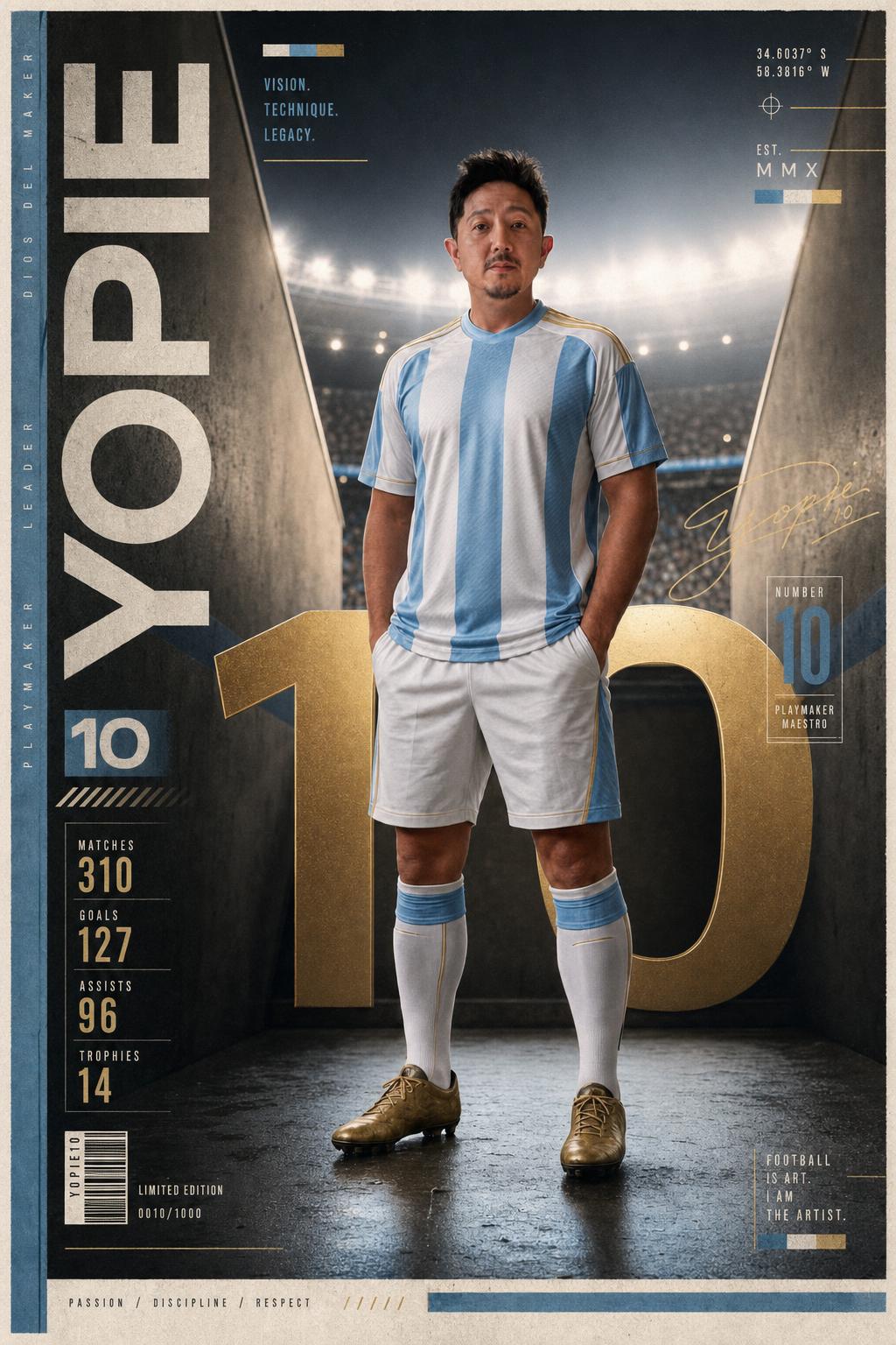 Yopie Argentina number 10 poster